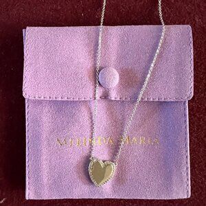 Melinda Maria 'You Have My Heart Pave Necklace' -- SILVER -- Archived Style!